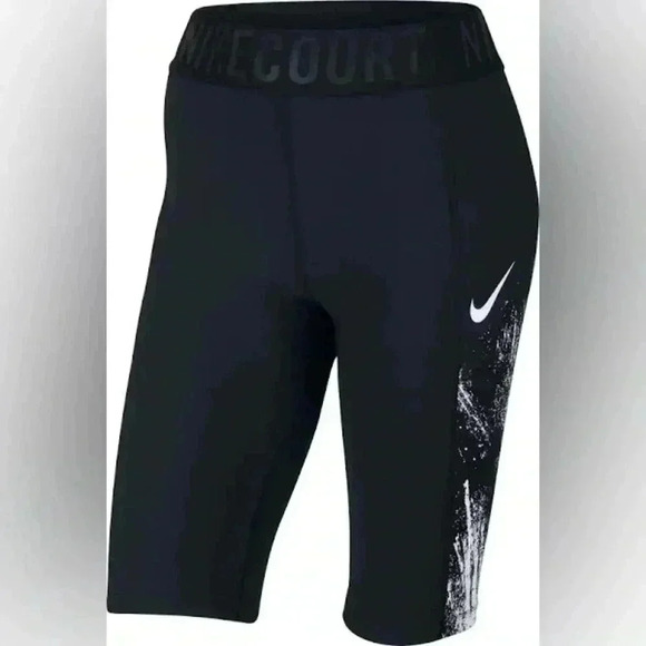 Nike Court Power Graphic Shorts black size small - Picture 1 of 7